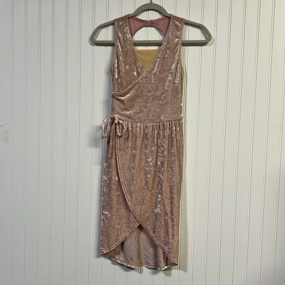 Weissman Pink Velvet Dance Costume Dress Recital Performance Dress Adult S - Picture 2 of 9